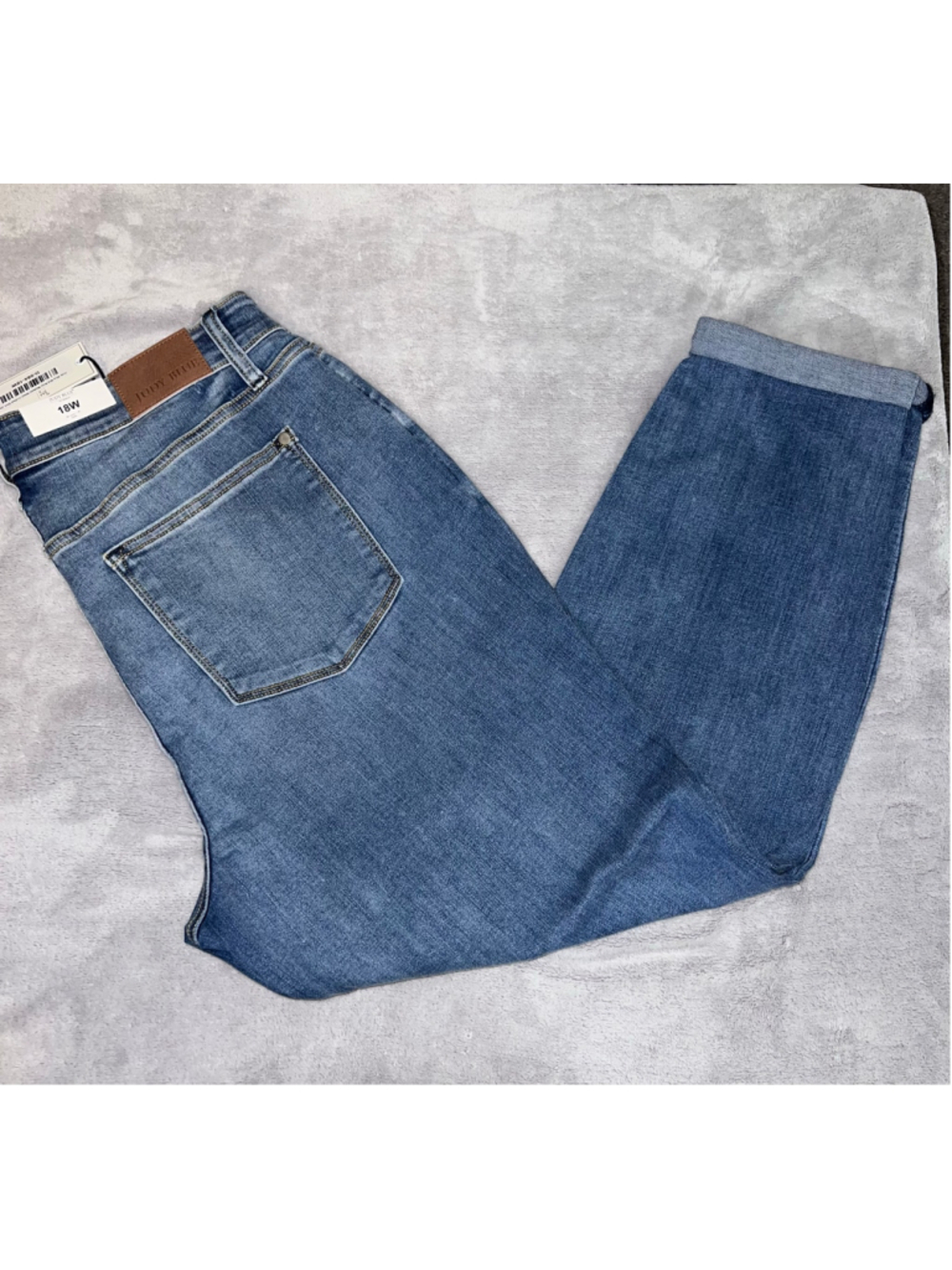 Judy Blue Ankle Rolled Jeans 18W Blue SLIM FIT